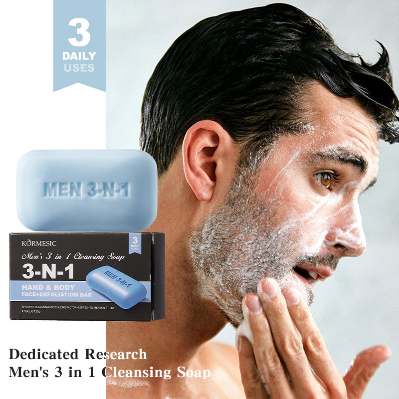 Skincare Exfoliating - 3-in-1 reinigingszeep voor mannen, voor gezicht